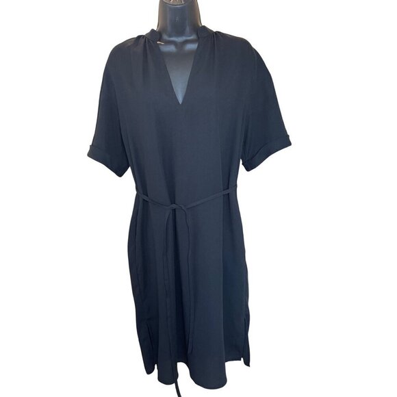 Babaton dress black classic elegant wear loose or with belt  pockets - Picture 5 of 11